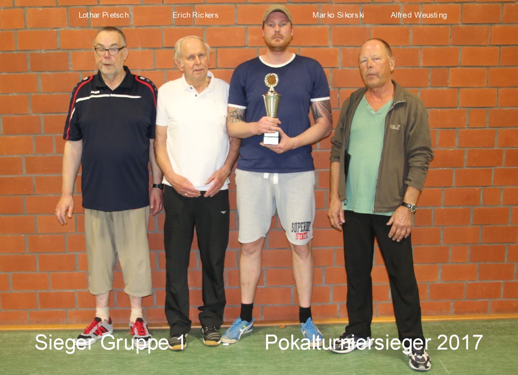 Sieger Gruppe 1 - Pokalturniersieher 2017